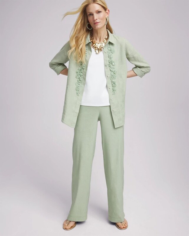 Linen Stretch Relaxed Pants - image 2